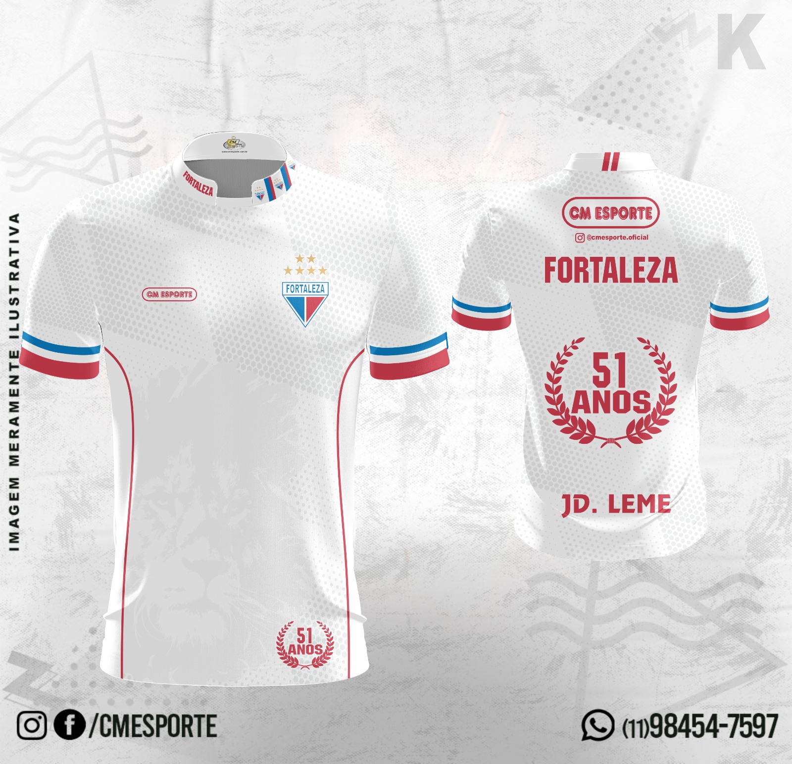 Camisetas e bones comemorativos do aniversário de 51 anos do E.C.Fortaleza.