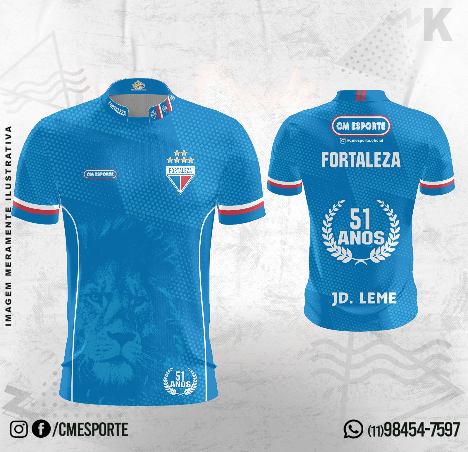 Camisetas e bones comemorativos do aniversário de 51 anos do E.C.Fortaleza.