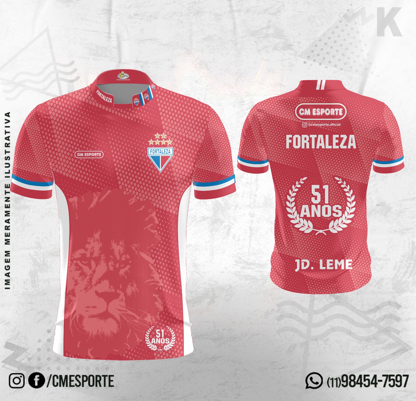 Camisetas e bones comemorativos do aniversário de 51 anos do E.C.Fortaleza.